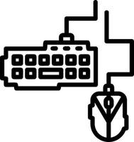 conception d'icône vectorielle clavier et souris de jeu vecteur