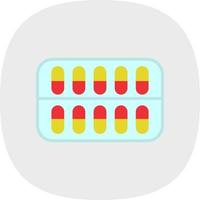 conception d'icône vectorielle de paquet de pilules vecteur