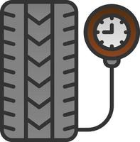 conception d'icône de vecteur de pression des pneus