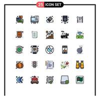 ensemble de 25 symboles d'icônes d'interface utilisateur modernes signes pour les fichiers de célébration de fête haut-parleur éléments de conception vectoriels modifiables en caoutchouc vecteur