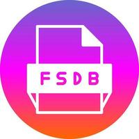 icône de format de fichier fsdb vecteur