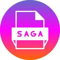 icône de format de fichier saga vecteur
