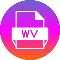 icône de format de fichier wv vecteur