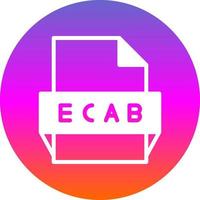 icône de format de fichier ecab vecteur