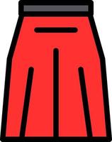 conception d'icône de vecteur de jupe longue