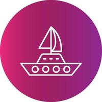 icône de création de yacht vecteur