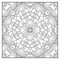 page de coloriage de mandala pour adultes. fond de mandalas. page de coloriage de motif de mandala. fond de motif de mandala dessiné à la main. page de coloriage noir et blanc de vecteur pour livre de coloriage.