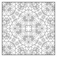 page de coloriage de mandala pour adultes. fond de mandalas. page de coloriage de motif de mandala. fond de motif de mandala dessiné à la main. page de coloriage noir et blanc de vecteur pour livre de coloriage.