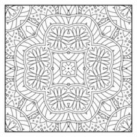 page de coloriage de mandala pour adultes. fond de mandalas. page de coloriage de motif de mandala. fond de motif de mandala dessiné à la main. page de coloriage noir et blanc de vecteur pour livre de coloriage.