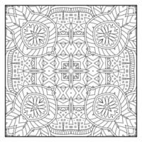 page de coloriage de mandala pour adultes. fond de mandalas. page de coloriage de motif de mandala. fond de motif de mandala dessiné à la main. page de coloriage noir et blanc de vecteur pour livre de coloriage.