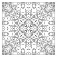 page de coloriage de mandala pour adultes. fond de mandalas. page de coloriage de motif de mandala. fond de motif de mandala dessiné à la main. page de coloriage noir et blanc de vecteur pour livre de coloriage.