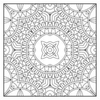 page de coloriage de mandala pour adultes. fond de mandalas. page de coloriage de motif de mandala. fond de motif de mandala dessiné à la main. page de coloriage noir et blanc de vecteur pour livre de coloriage.