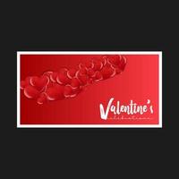 modèle de bannière de vente vecteur saint valentin