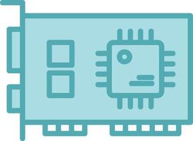 icône de vecteur de carte d'interface réseau