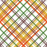 Le textile sans couture à motifs à carreaux est un tissu à motifs composé de bandes entrecroisées, horizontales et verticales de plusieurs couleurs. les tartans sont considérés comme une icône culturelle de l'écosse. vecteur