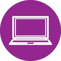 icône de glyphe d'ordinateur portable vecteur