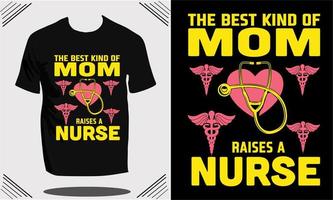 conception ou vecteur de t-shirt infirmière