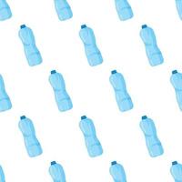 modèle vectoriel avec des bouteilles en plastique. bouteilles d'eau usagées. fond transparent avec poubelle en plastique.
