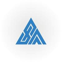 lettre initiale abstraite sa ou comme logo en couleur bleue isolé sur fond blanc appliqué pour le logo du cabinet comptable virtuel également adapté pour les marques ou les entreprises ont le nom initial comme ou sa. vecteur