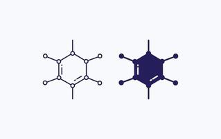 icône d'illustration de structuration de molécules vecteur