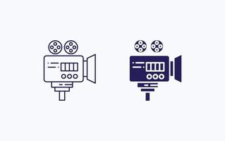 icône d'illustration de caméra de cinéma vecteur