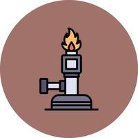 conception d'icône créative de brûleur Bunsen vecteur