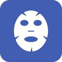 icône de fond de coin rond de glyphe de masque facial vecteur