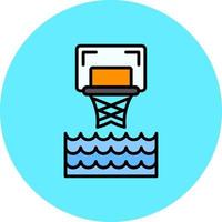 conception d'icône créative de basket-ball d'eau vecteur