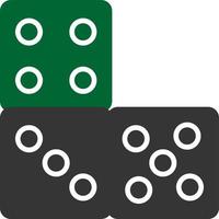 conception d'icône créative de pièce de domino vecteur