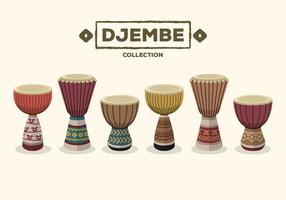 Djembe Drum Collection Illustration Vecteur