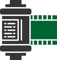 conception d'icône créative de rouleau de film vecteur