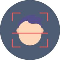 conception d'icône créative d'identification de visage vecteur