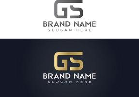 création de logo vectoriel lettre gs typographie