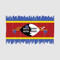 brosse drapeau swaziland vecteur