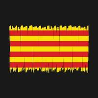 pinceau drapeau catalogne vecteur