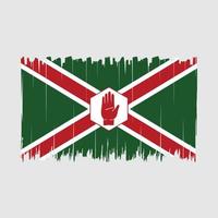 pinceau drapeau irlande du nord vecteur