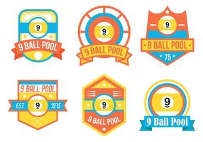 Badges Vector 9 Ball