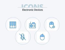 appareils bleu icône pack 5 conception d'icônes. . des ordinateurs. Souris vecteur