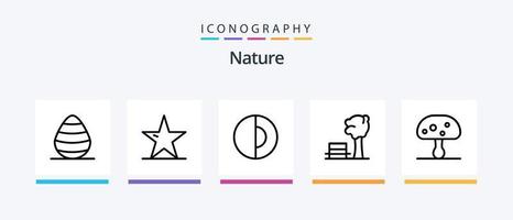 pack d'icônes ligne nature 5, y compris la nature. monde. feuille. la nature. la terre. conception d'icônes créatives vecteur