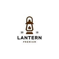 logo de lanterne, poteau de lanterne classique à l'ancienne, création d'icône de logo de lampe classique, vecteur de création de logo vintage de restaurant