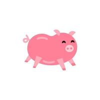mascotte de logo de porcelet de porc et illustration vectorielle de stock de modèle d'icône ou de dessin animé vecteur