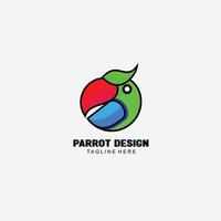 illustration design oiseau perroquet dégradé coloré vecteur
