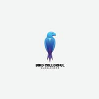 oiseau bleu design dégradé coloré vecteur