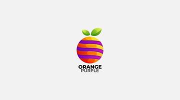 modèle de conception de vecteur icône logo orange purle