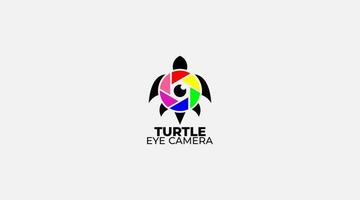 modèle de logo de conception de vecteur d'oeil de tortue dégradé