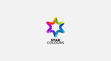 étoiles couleurs vecteur icône logo design illustration