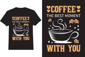 conception de t-shirt typographie café vecteur