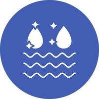 icône de cercle de glyphe d'eau propre vecteur