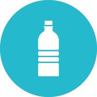 icône de cercle de glyphe de bouteille d'eau vecteur