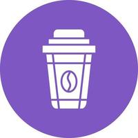icône de cercle de glyphe de tasse de café vecteur